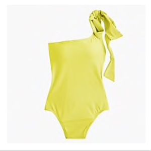 J.Crew Bow-tie one-shoulder one-piece swimsuit NWT